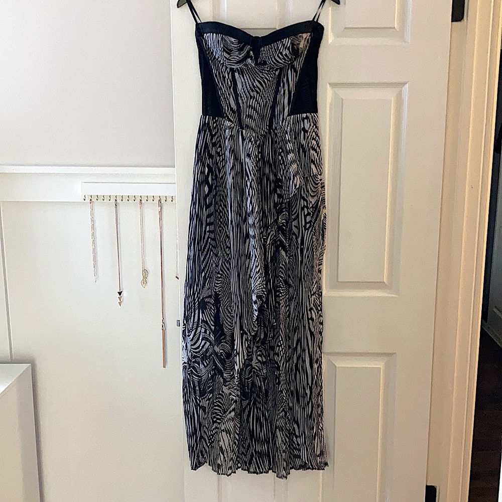 High low strapless party dress